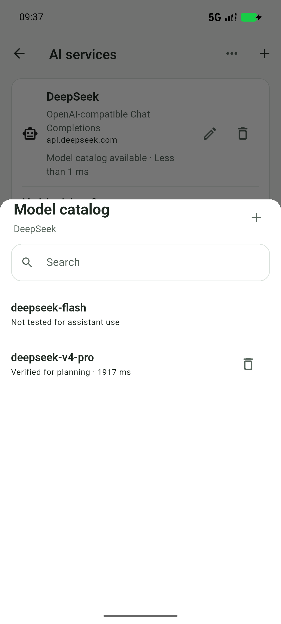 Choose a model from the provider’s catalog