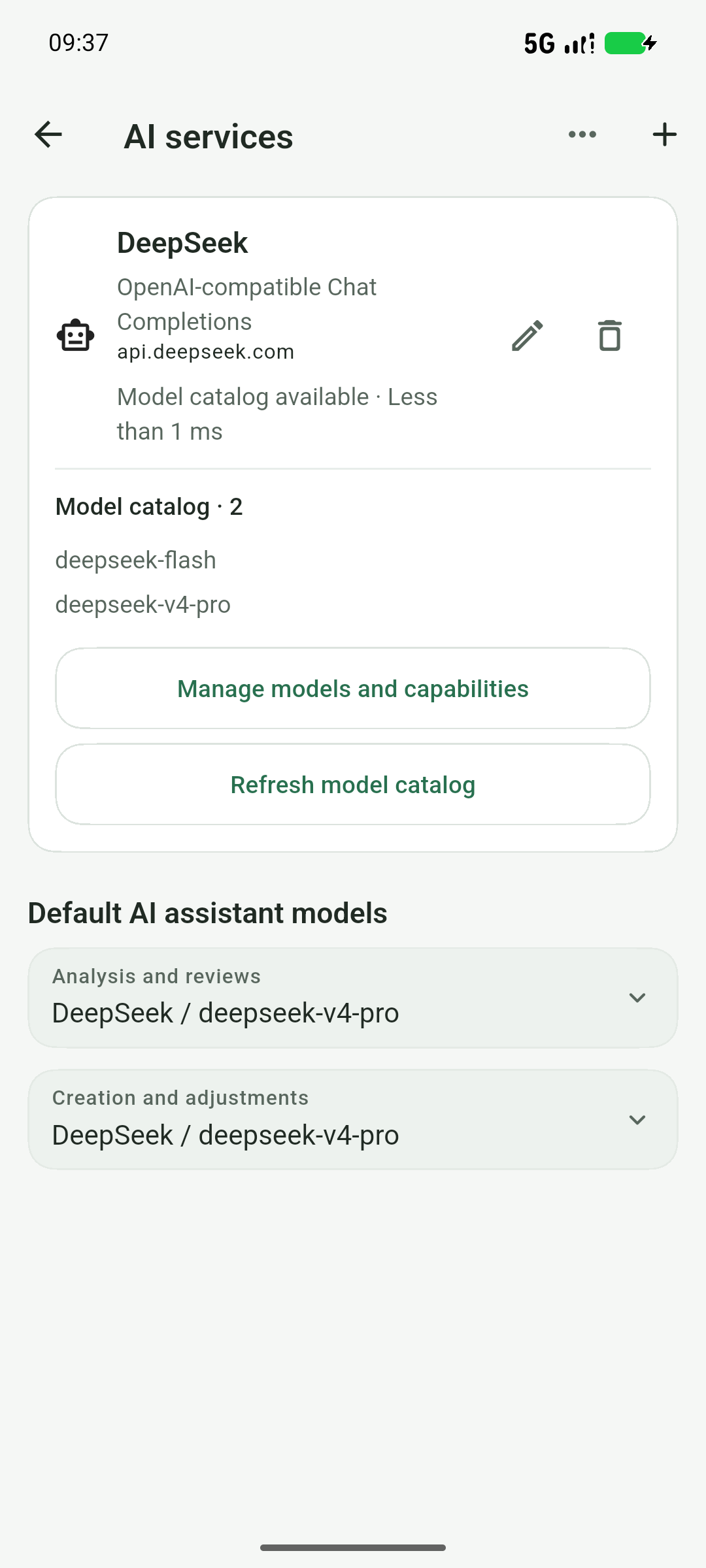 Set analysis and planning defaults after testing