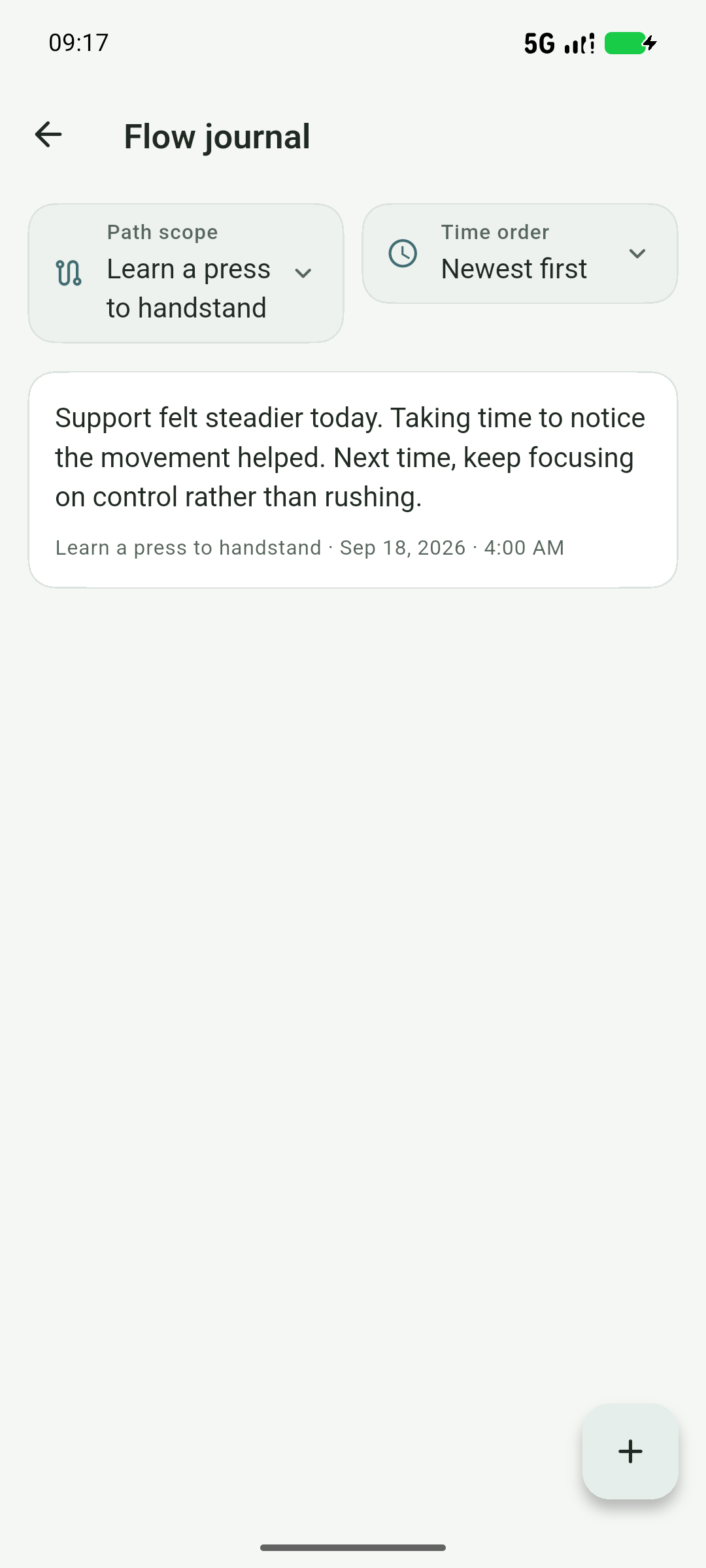 Record what you noticed during practice