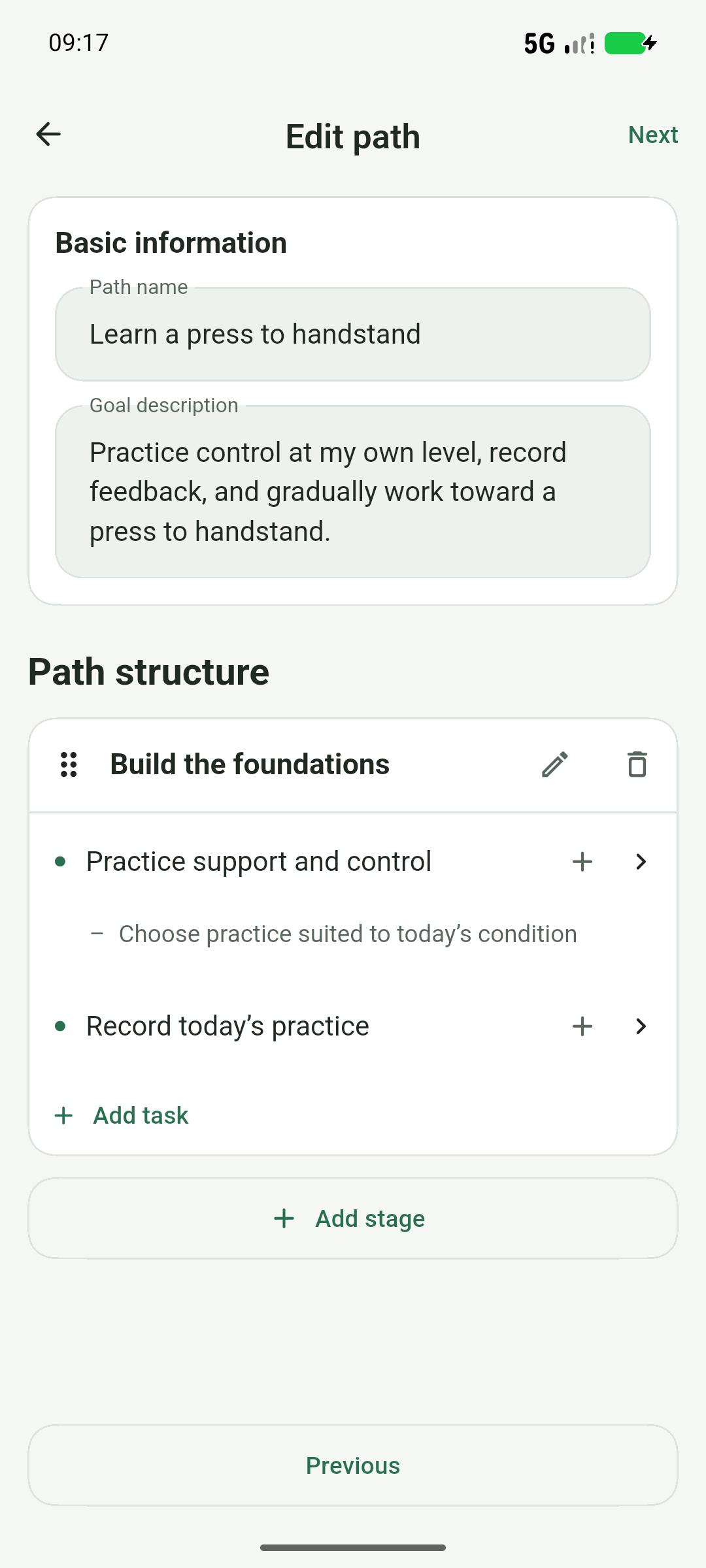 Review the structure before creating